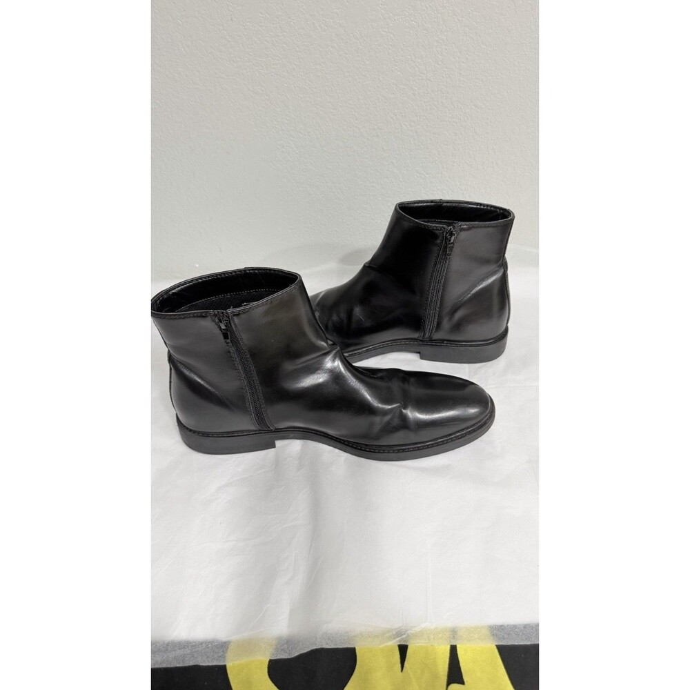 Reaction Kenneth Cole Men’s Black Ankle Dress Boots Side Zip Size 11 M